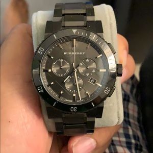 Burberry gunmetal watch